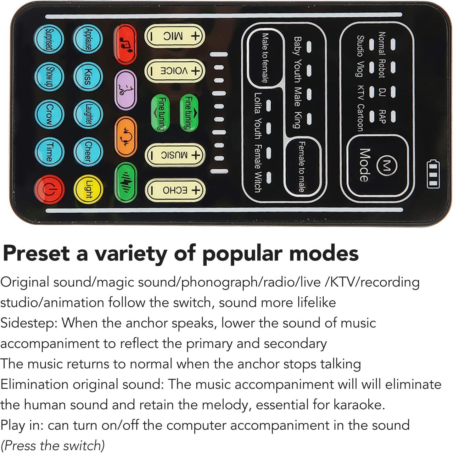 Cambiador de Voz SUNGOOYUE I9 con 8 Efectos de Sonido