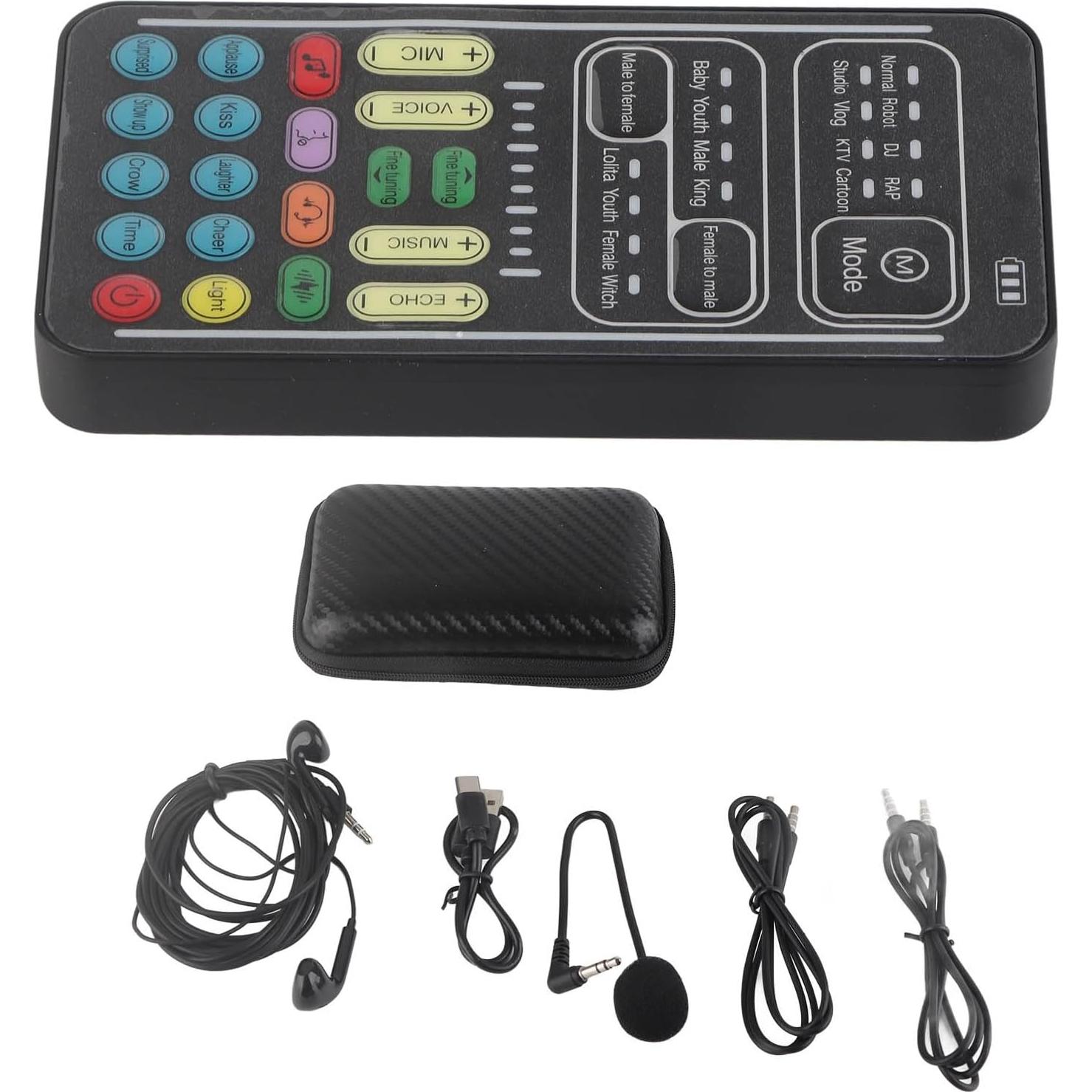 Cambiador de Voz Portátil Xiuganpo con 8 Sonidos y Efectos