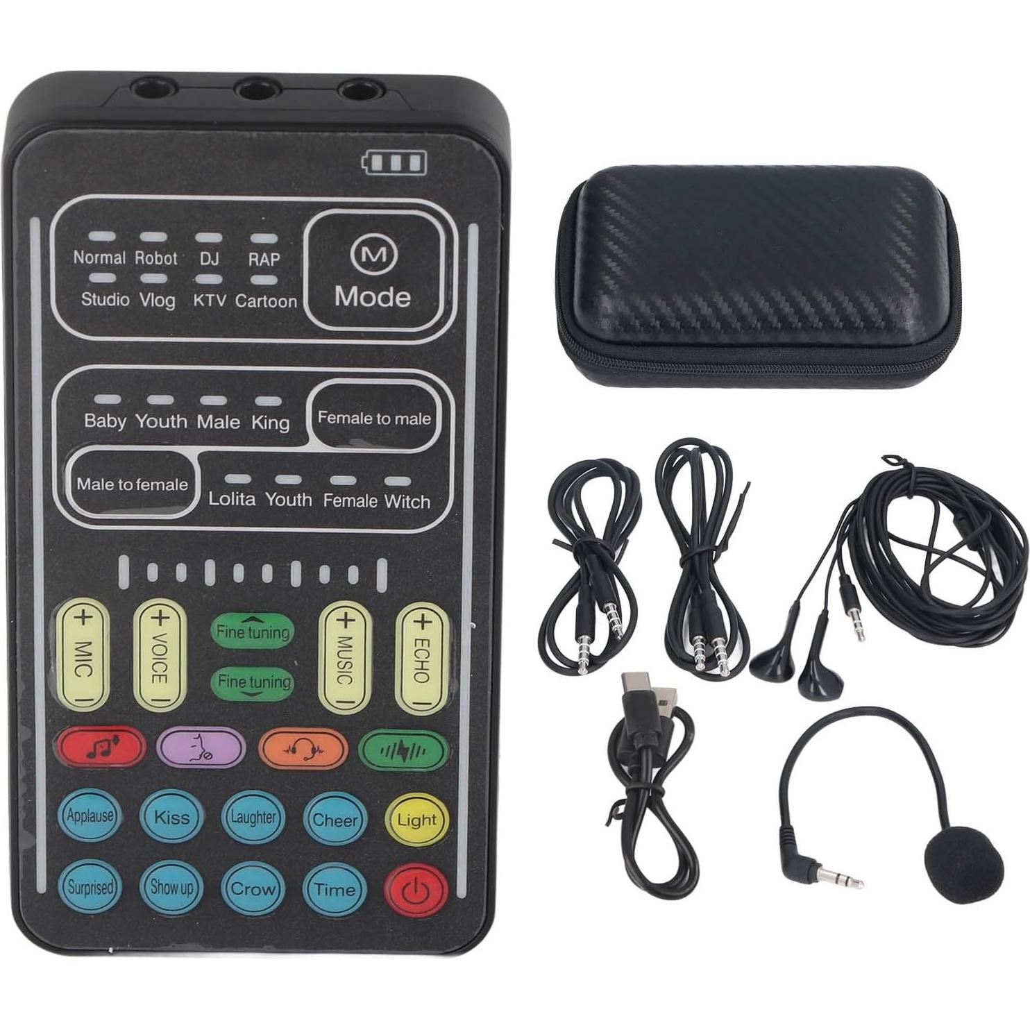 Cambiador de Voz Portátil Xiuganpo con 8 Sonidos y Efectos