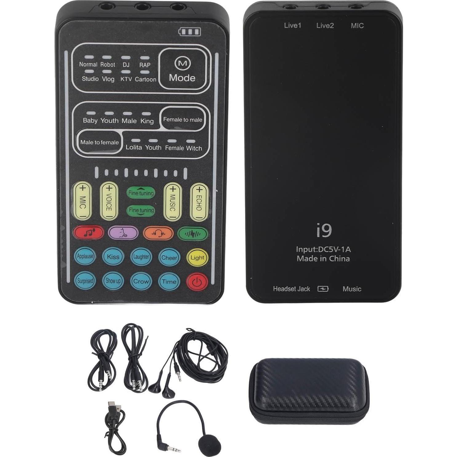 Cambiador de Voz Portátil Xiuganpo con 8 Sonidos y Efectos