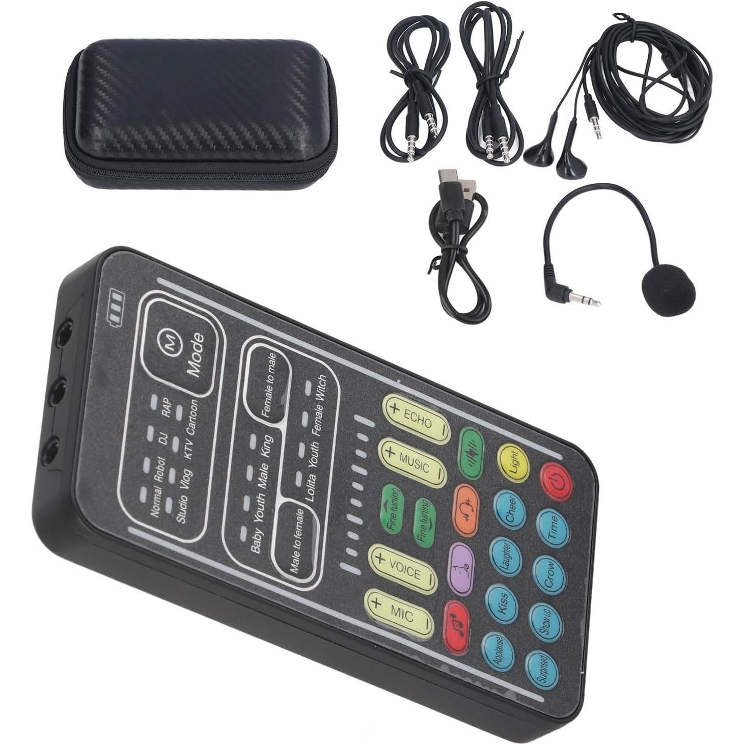 Cambiador de Voz Portátil Xiuganpo con 8 Sonidos y Efectos