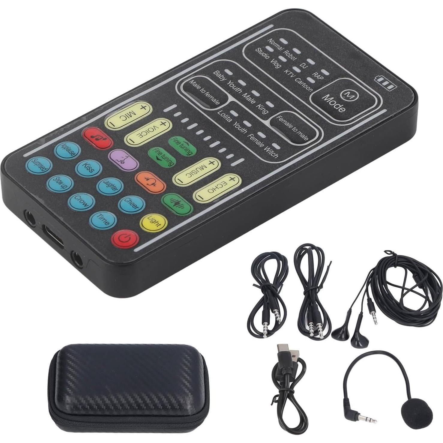 Cambiador de Voz Portátil Xiuganpo con 8 Sonidos y Efectos