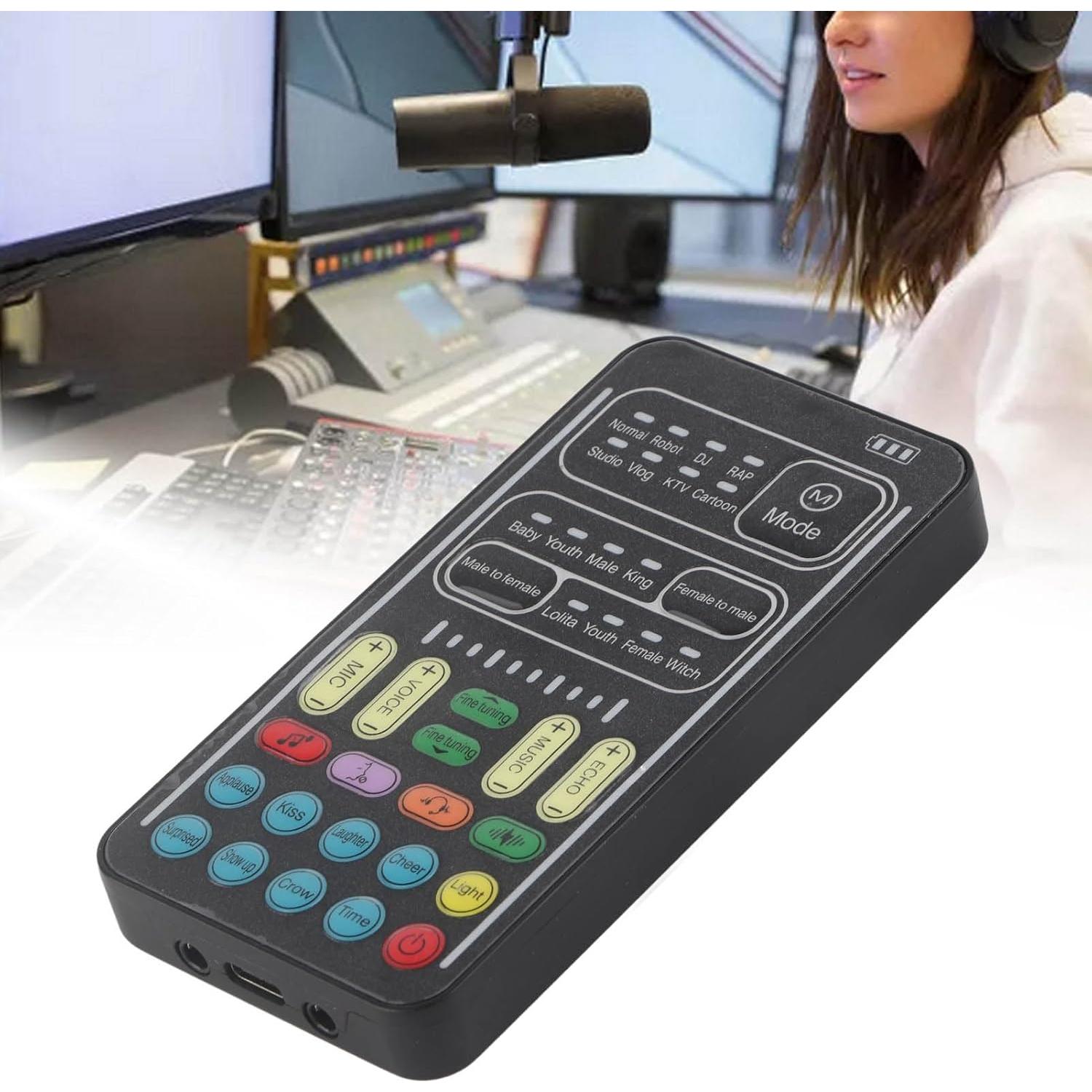 Cambiador de Voz Portátil Xiuganpo con 8 Sonidos y Efectos