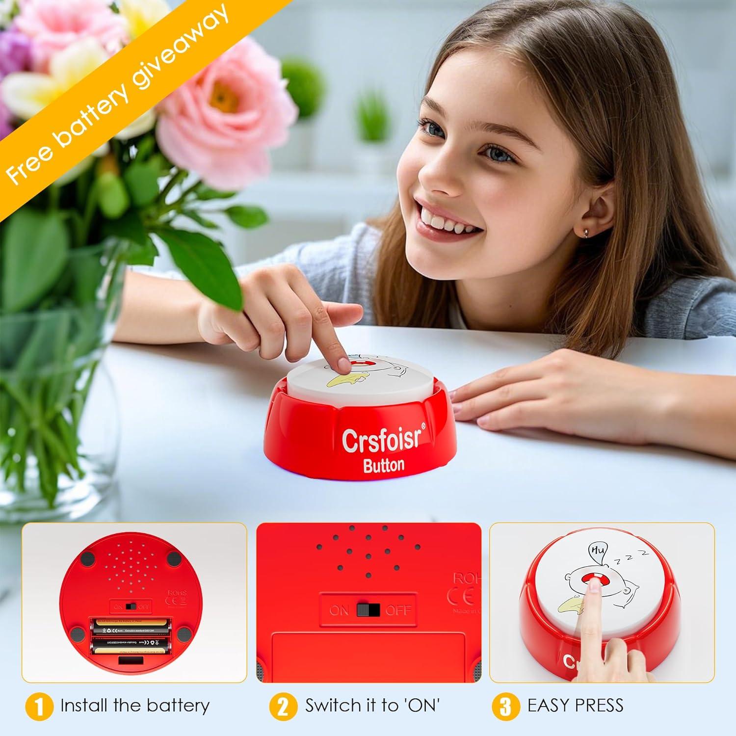 Botón de Ronquidos Divertidos Crsfoisr - 10 Sonidos Reales