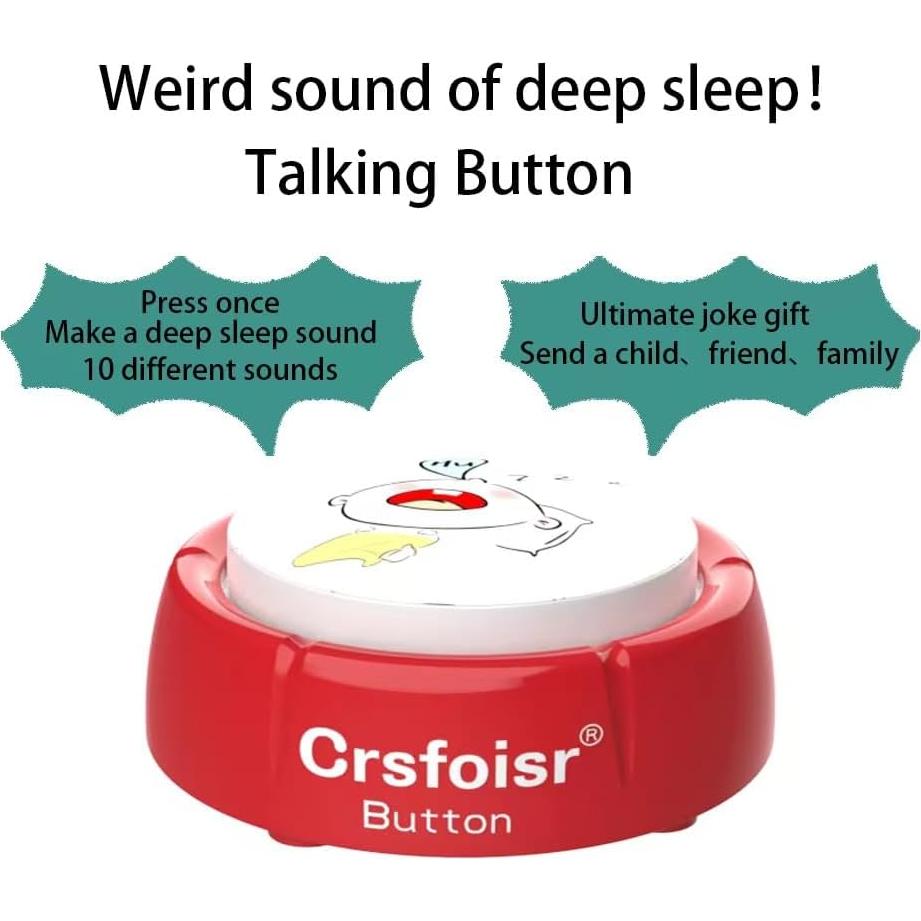 Botón de Ronquidos Divertidos Crsfoisr - 10 Sonidos Reales