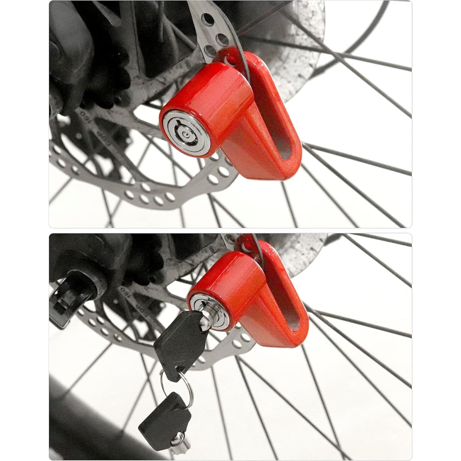 Candado de Disco Antirrobo QWORK para Motocicleta - Paquete de 2