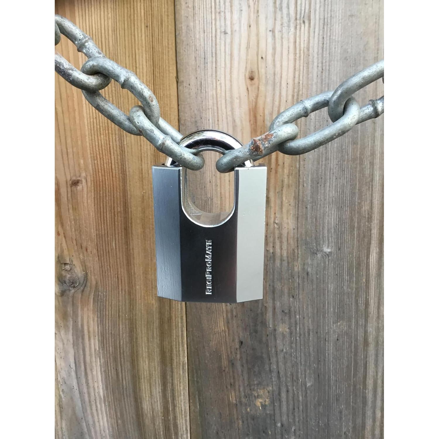 Candado de Alta Seguridad ReciProMate 50mm con Llave y Cubierta Resistente