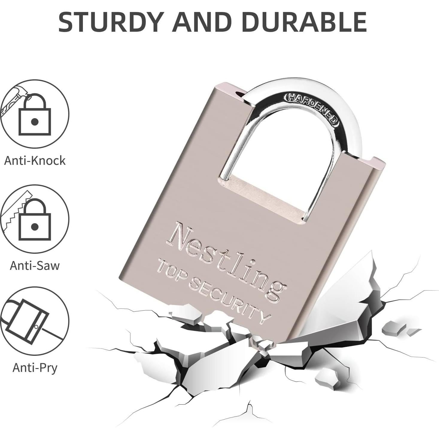 Candado AMMIY de Alta Seguridad con 4 Llaves - Acero y Latón