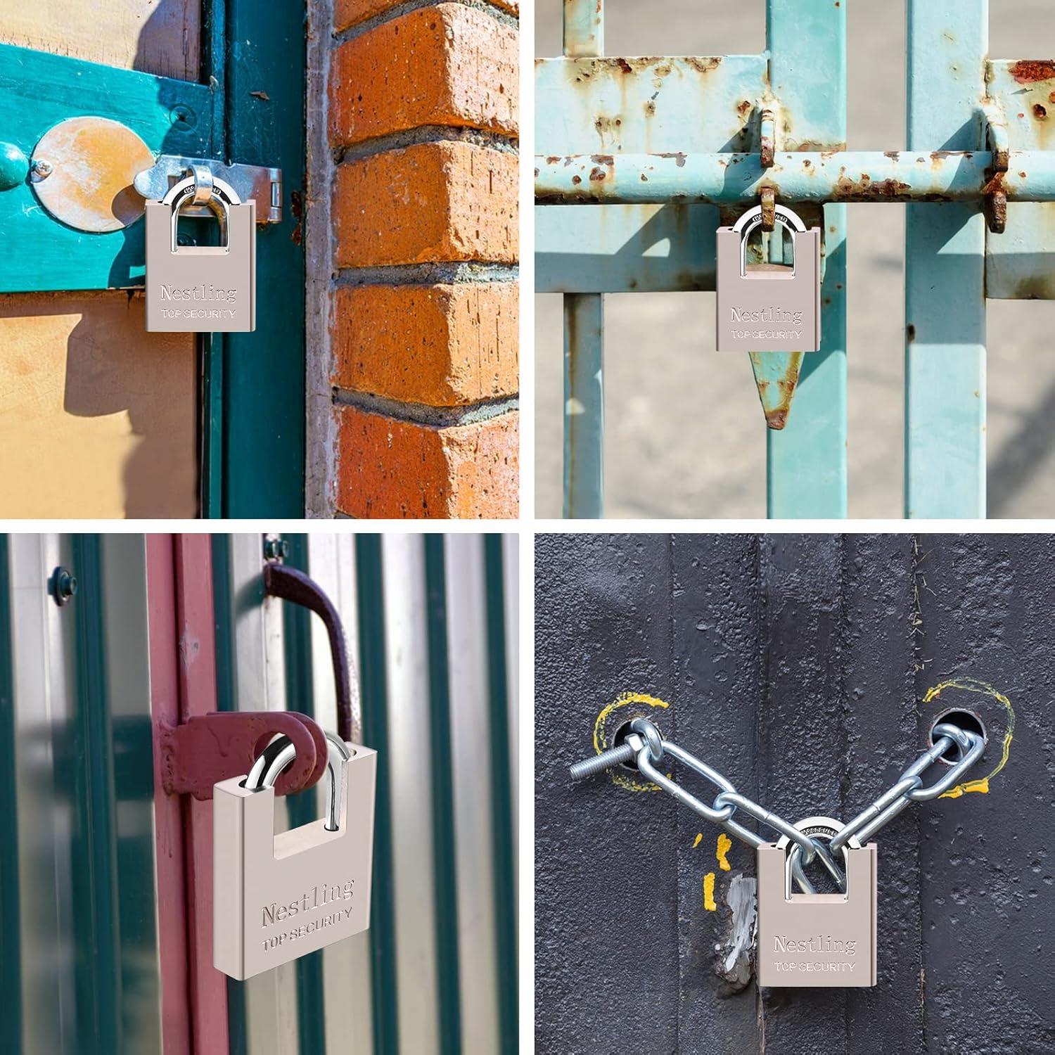 Candado AMMIY de Alta Seguridad con 4 Llaves - Acero y Latón