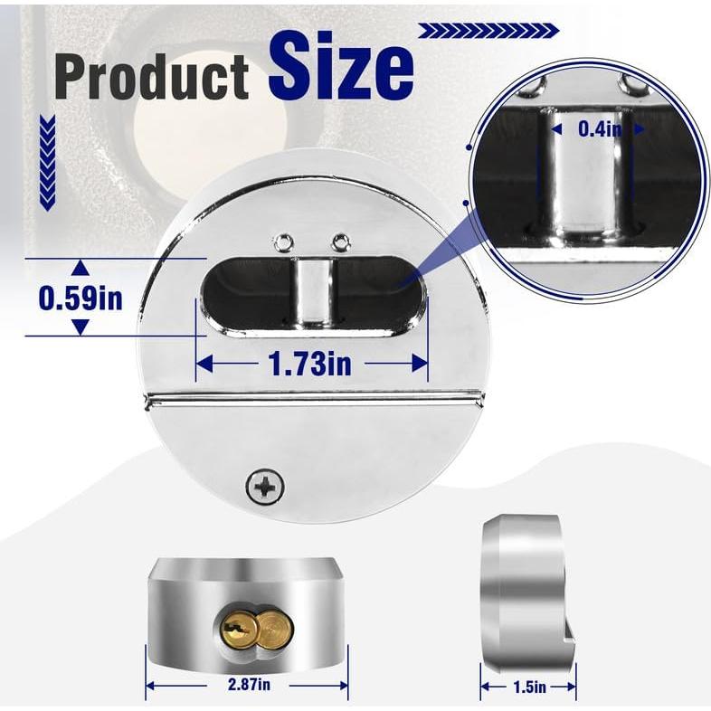 Paquete de 3 Candados de Disco 3 BUZZLETT 7.3 cm Alta Resistencia