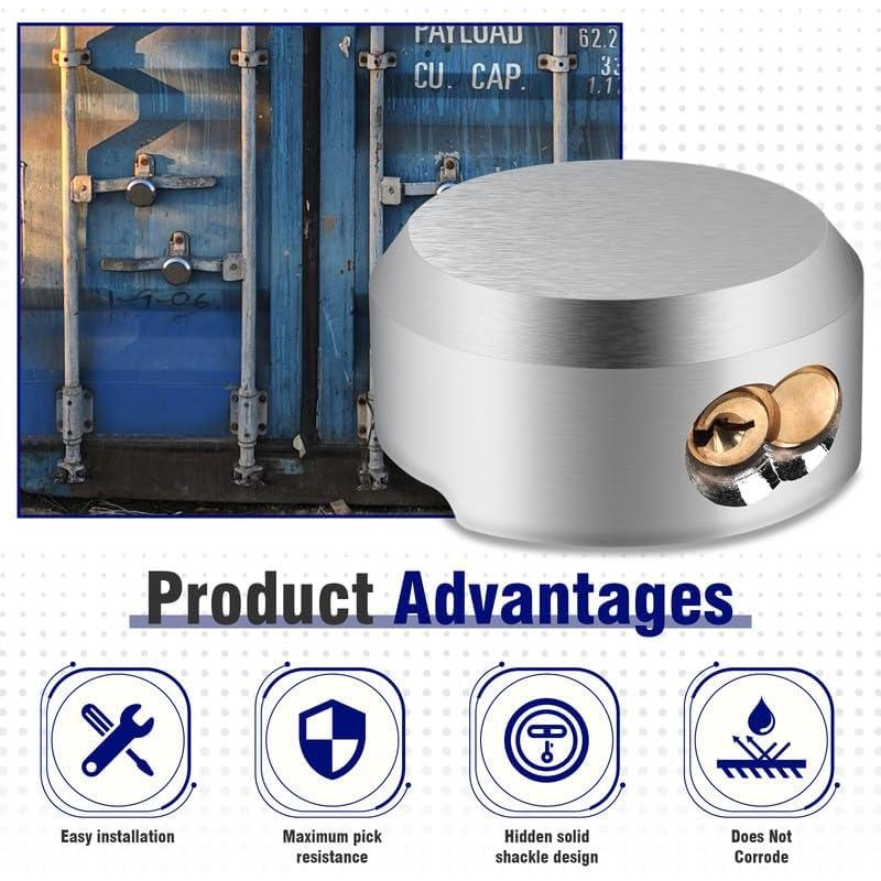 Paquete de 3 Candados de Disco 3 BUZZLETT 7.3 cm Alta Resistencia