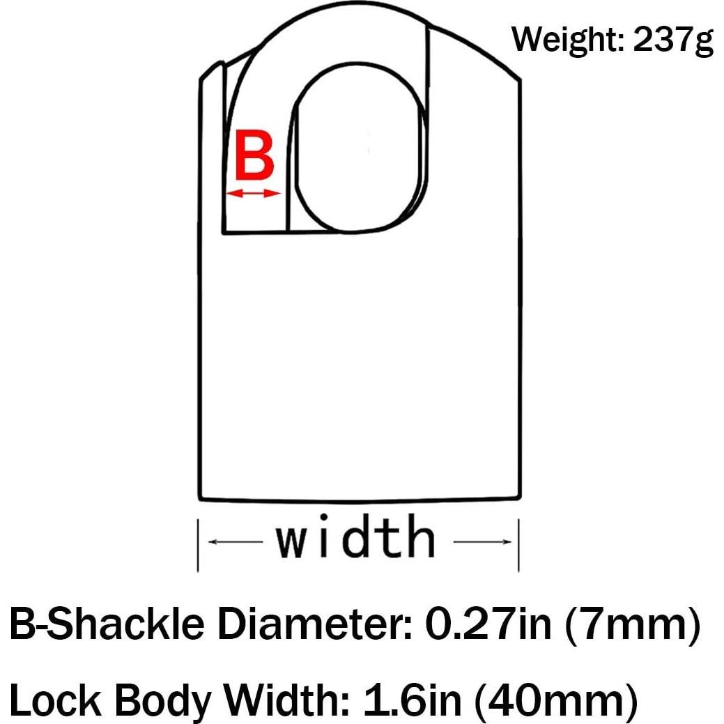 Candado de Seguridad Mindy 40mm con 3 Llaves para Almacén