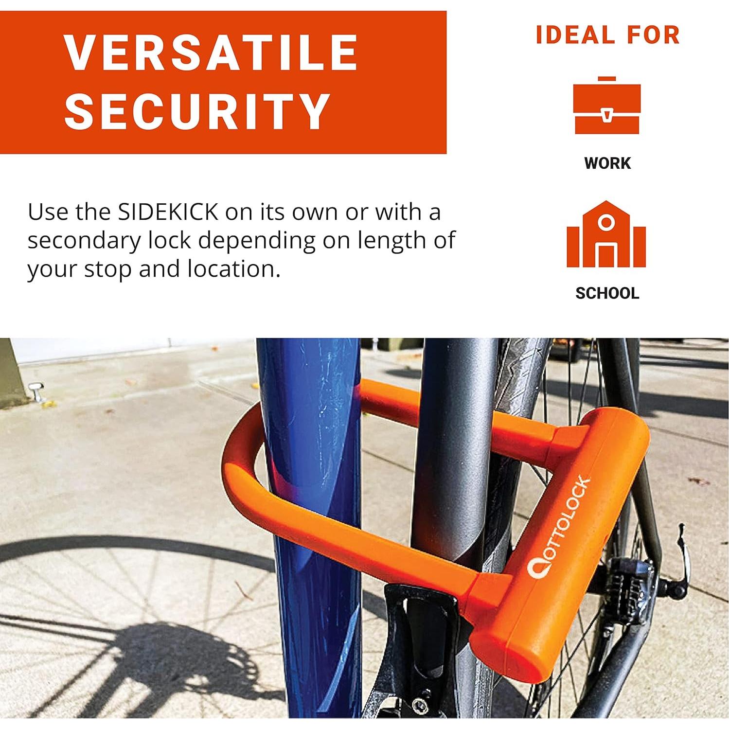 Candado U-Lock OTTOLOCK Sidekick Naranja Compacto 750g