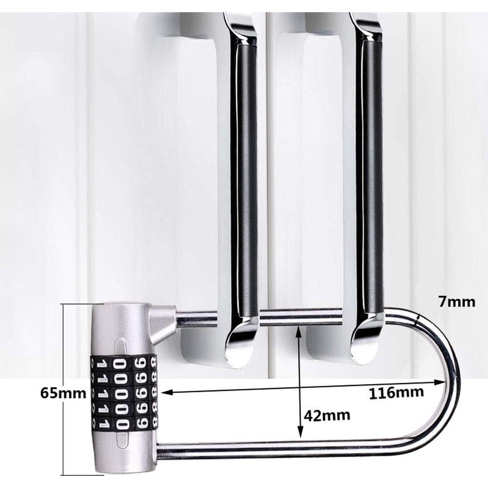Candado de Combinación WANLIAN 5 Dígitos 148mm Plata