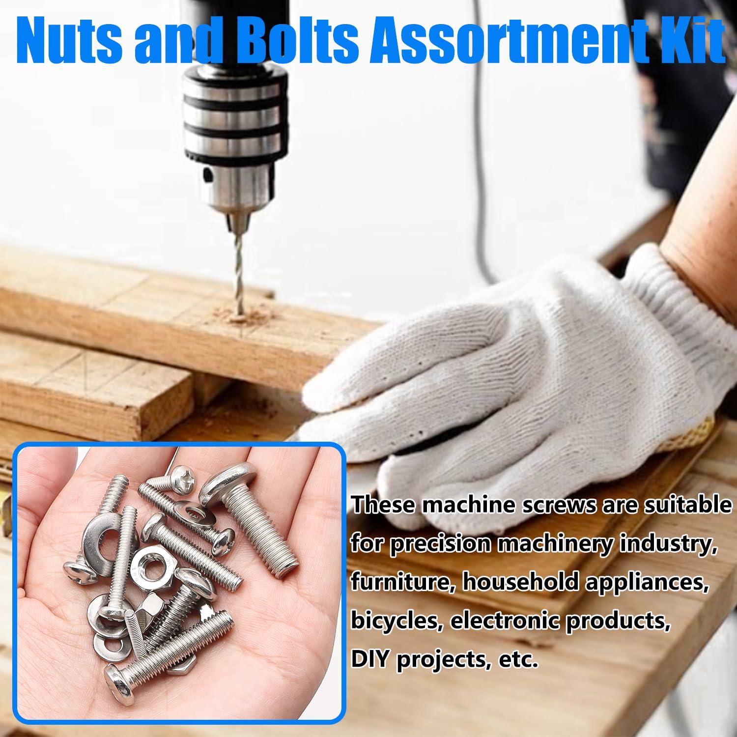 Kit de 1287 Tuercas y Tornillos Bemaka Acero Inoxidable