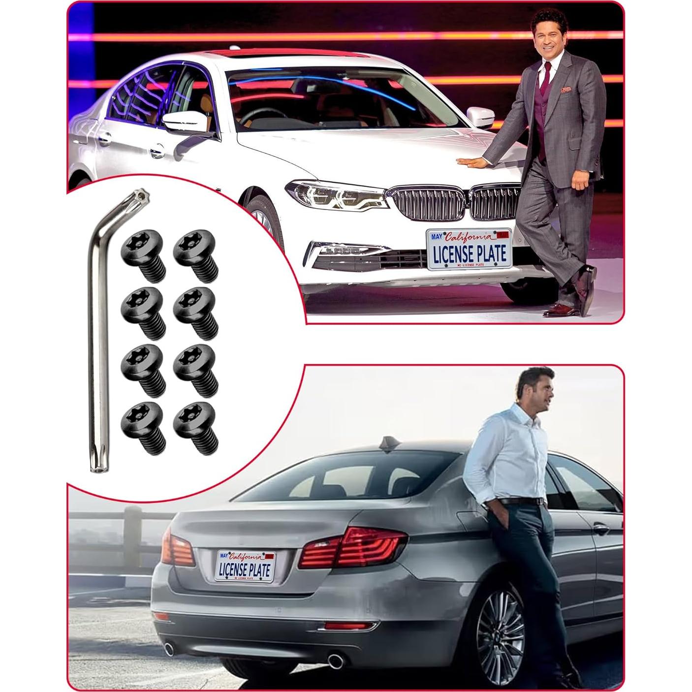 Tornillos Antirrobo M5 de Acero Inoxidable para BMW y Tesla 8mm