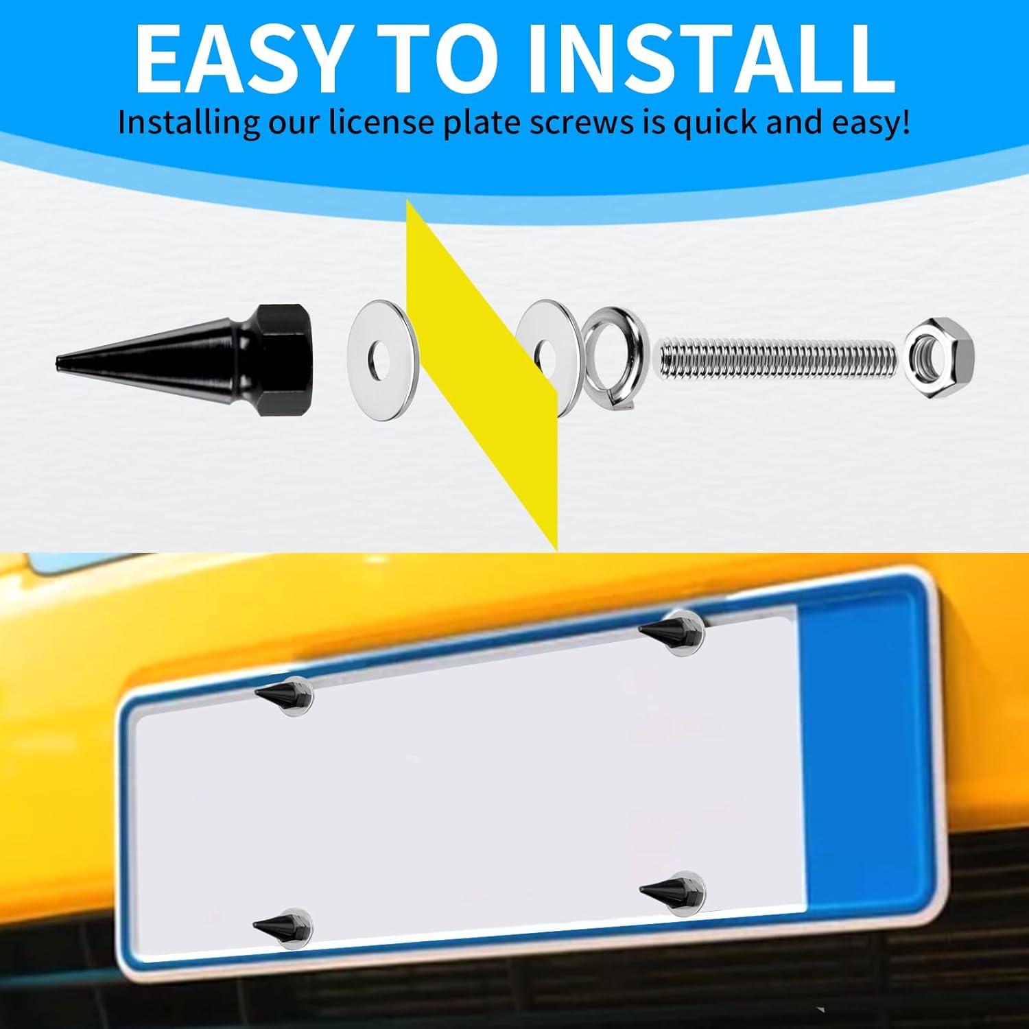 Tornillos para Placas de Matrícula MCSDFN Antirrobo 4 Piezas