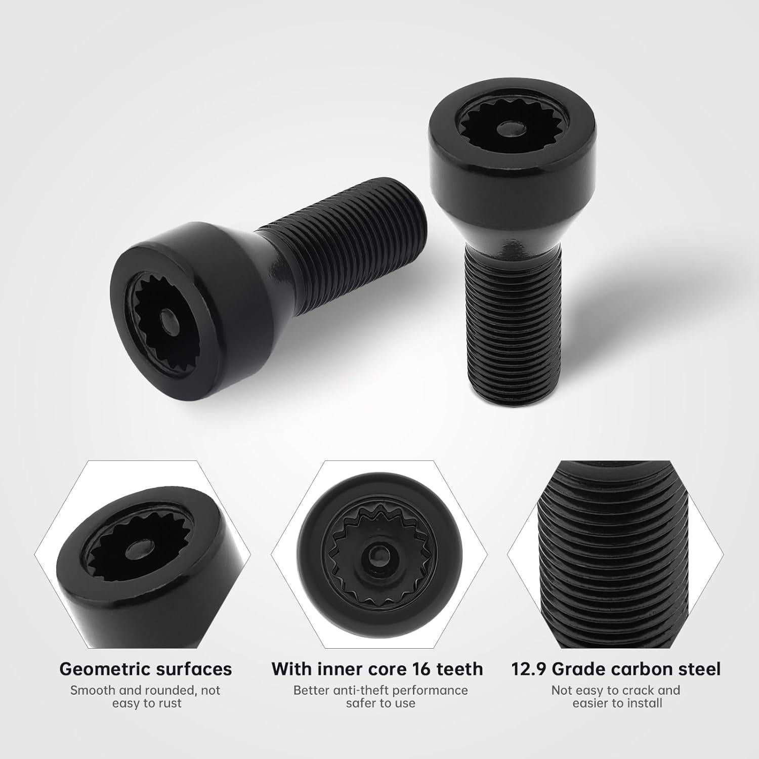 Juego de Tuercas de Bloqueo de Rueda Antirrobo BMW 5 Pcs