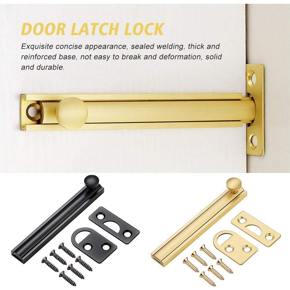 Cerrojo Deslizante de Latón Faddare 10.16 cm Negro Seguridad