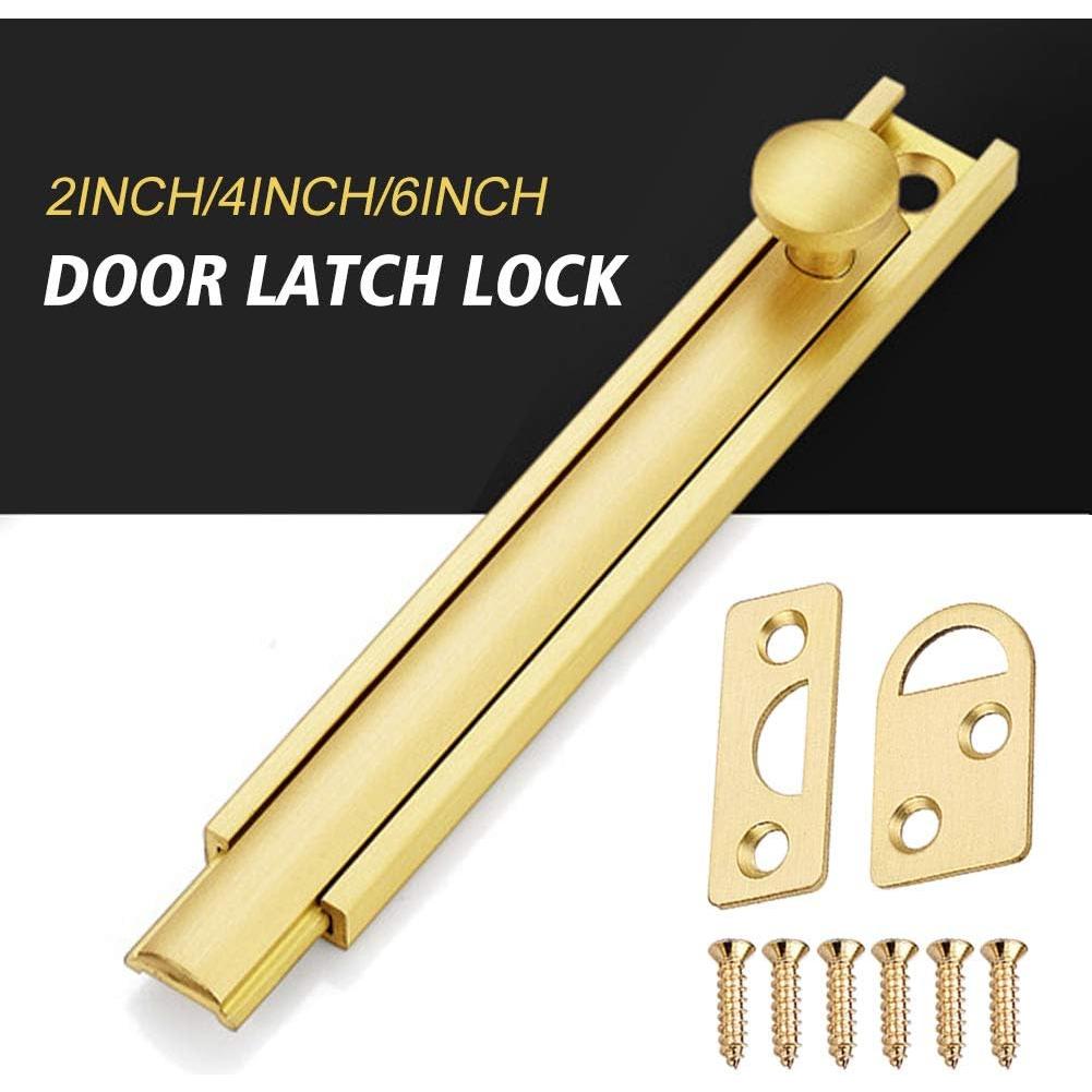 Cerrojo Deslizante de Latón Faddare 10.16 cm Negro Seguridad