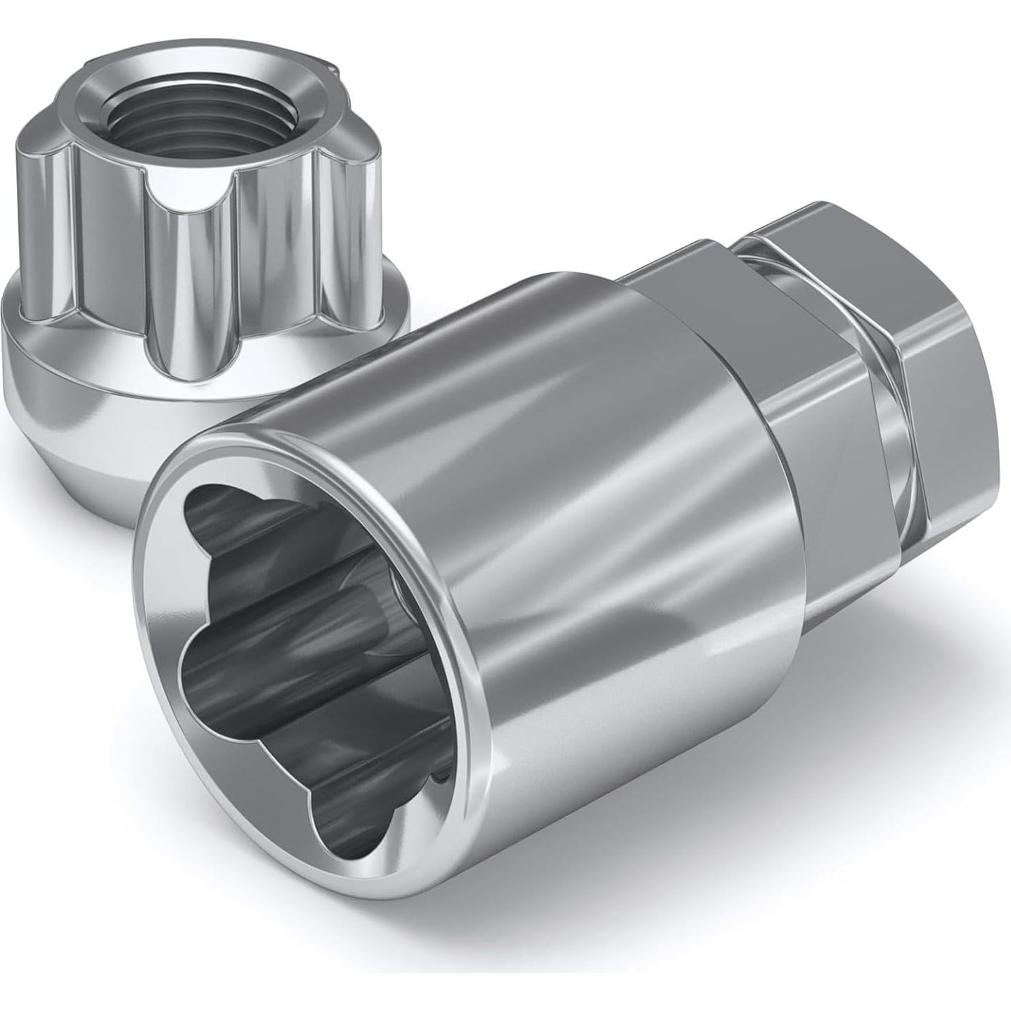 Bloqueo de Rueda Caballero Blanco 41700 Cromado M12x1.5 (4 Piezas)