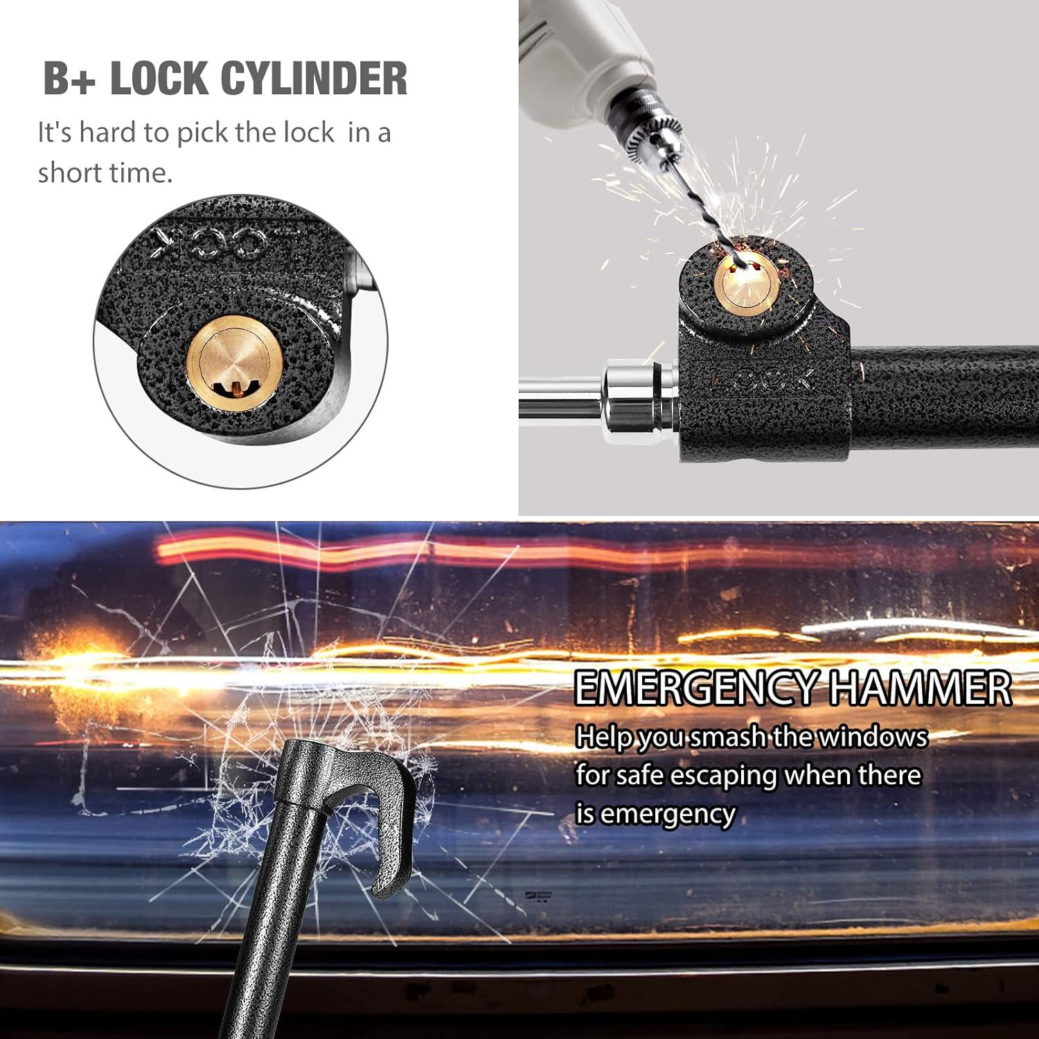 Cerradura Antirrobo para Volante Esploratori 85.1 cm Negra