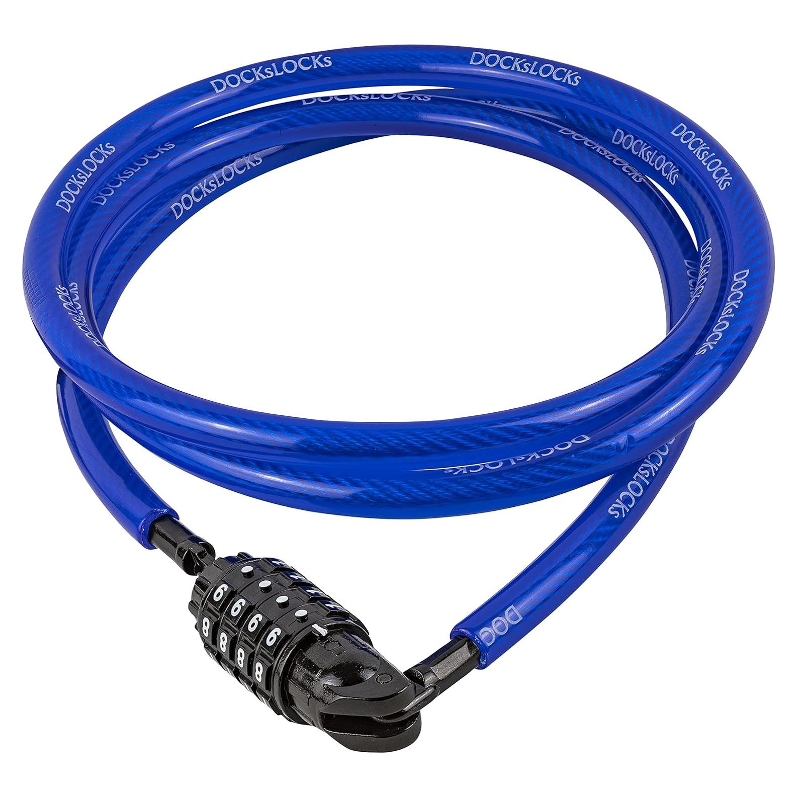 Candado de Seguridad DocksLocks 25ft con Cable Reajustable