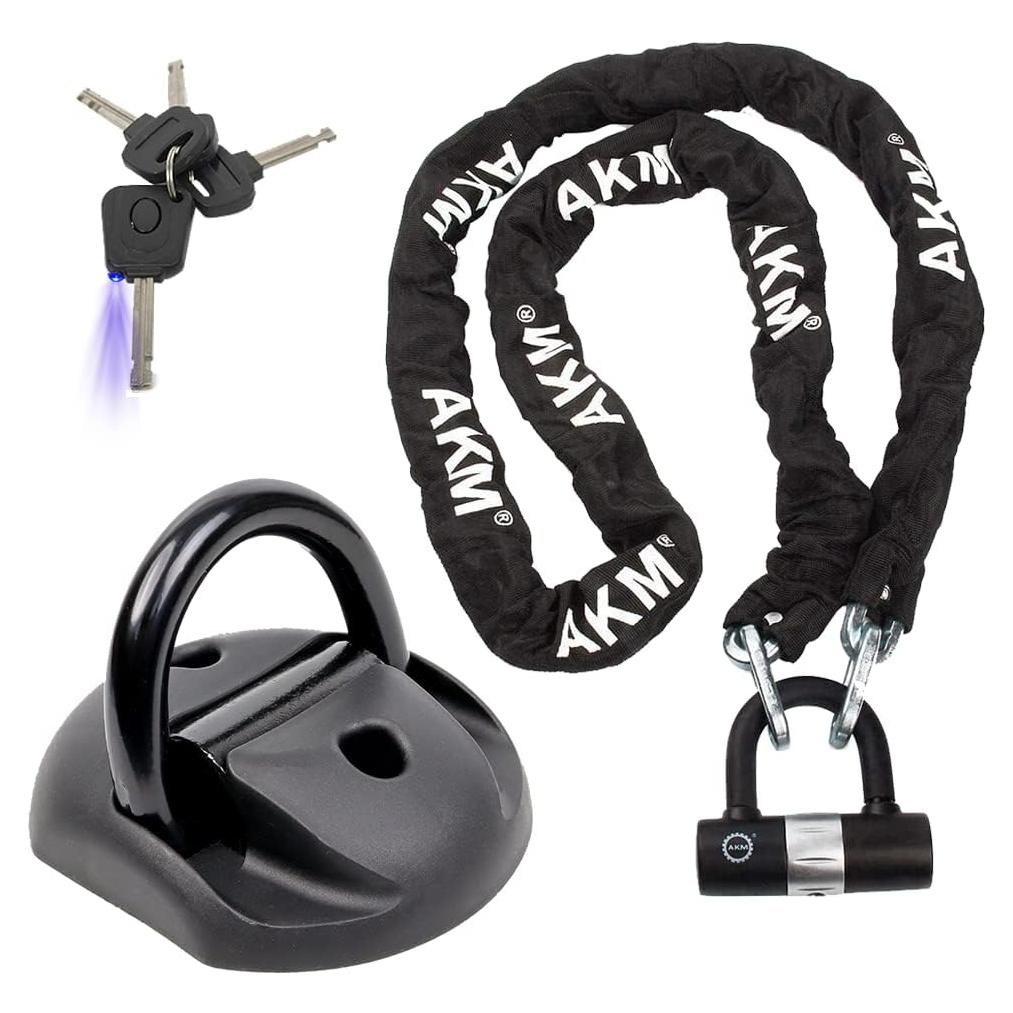 Candado de Cadena Antirrobo AKM 200cm x 10mm + Anclaje 14mm