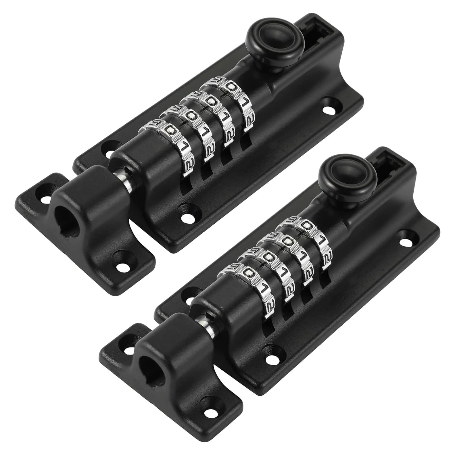 Perno de bloqueo combinado Dluno 2 paquetes 12.19 cm Negro