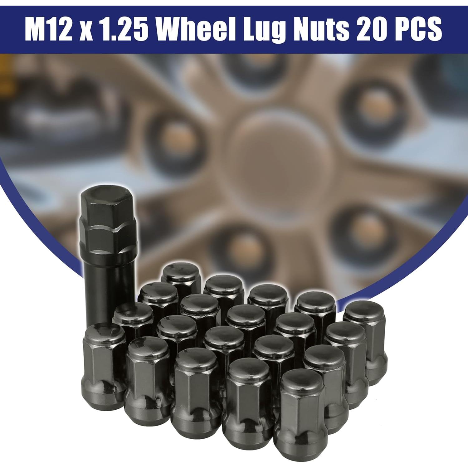 Tuercas de Rueda ACROPIX M12x1.25 Cónicas Titanio - 20 Piezas