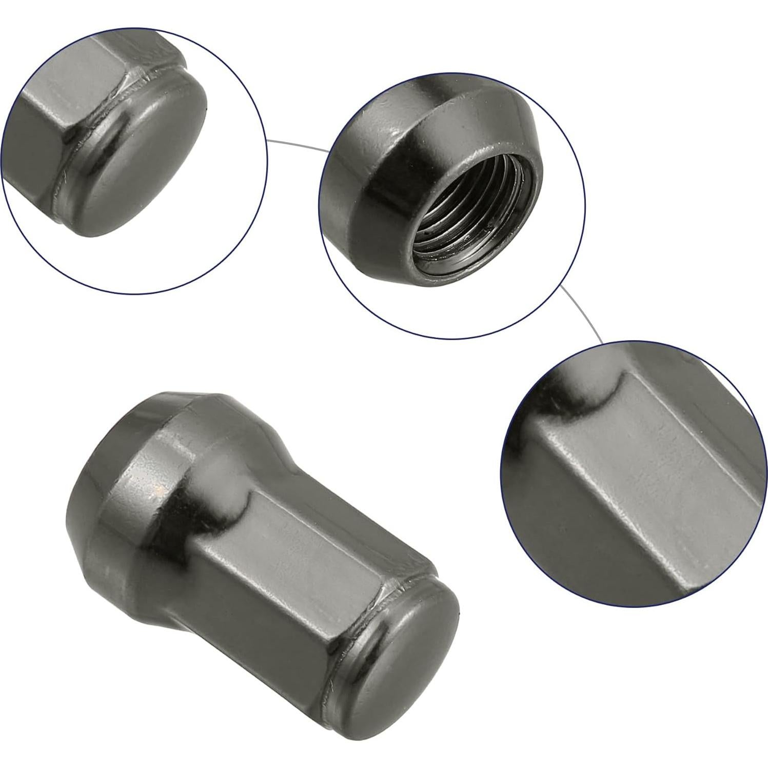 Tuercas de Rueda ACROPIX M12x1.25 Cónicas Titanio - 20 Piezas