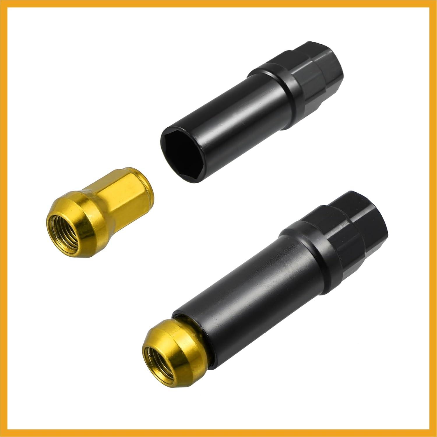 Tuerca de rueda M12 x 1.25 Partuto dorada - Paquete 20 piezas