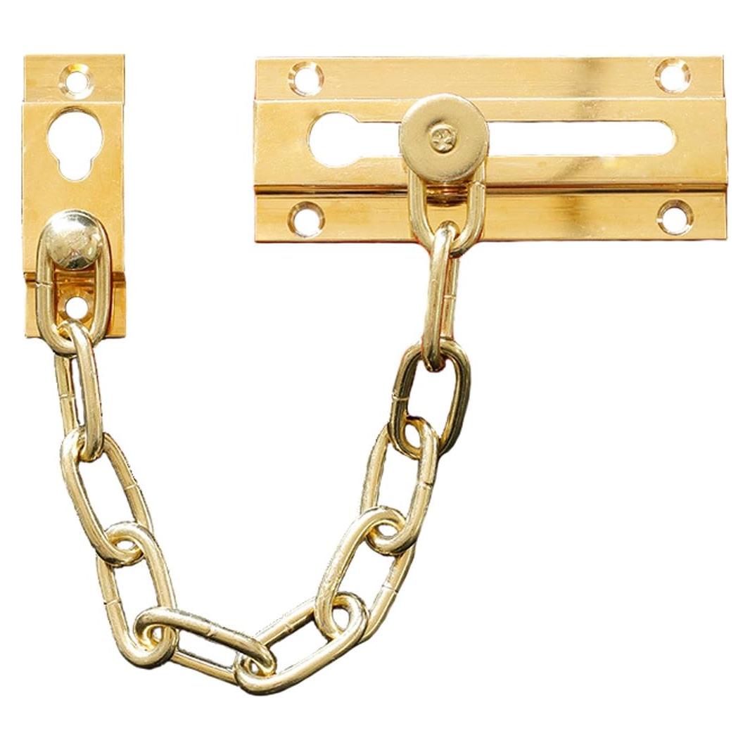 Cadena de Seguridad Antirrobo RZDEAL para Puertas - Dorado