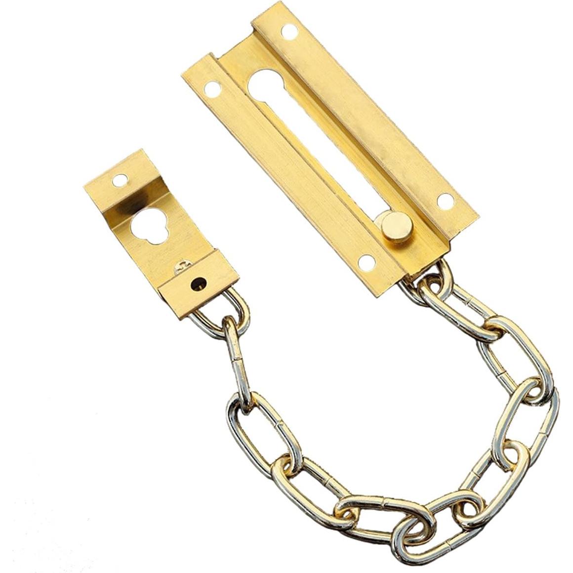 Cadena de Seguridad Antirrobo RZDEAL para Puertas - Dorado