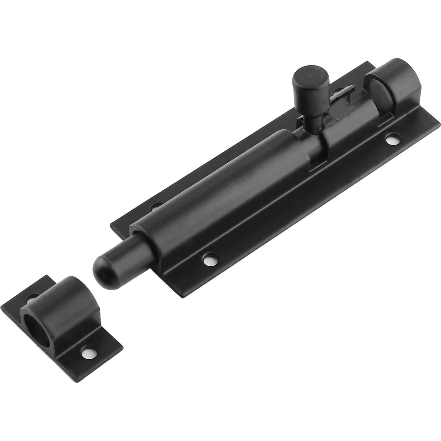 Cerradura de Pestillo Deslizante BokWin 7.62 cm Aluminio Negro