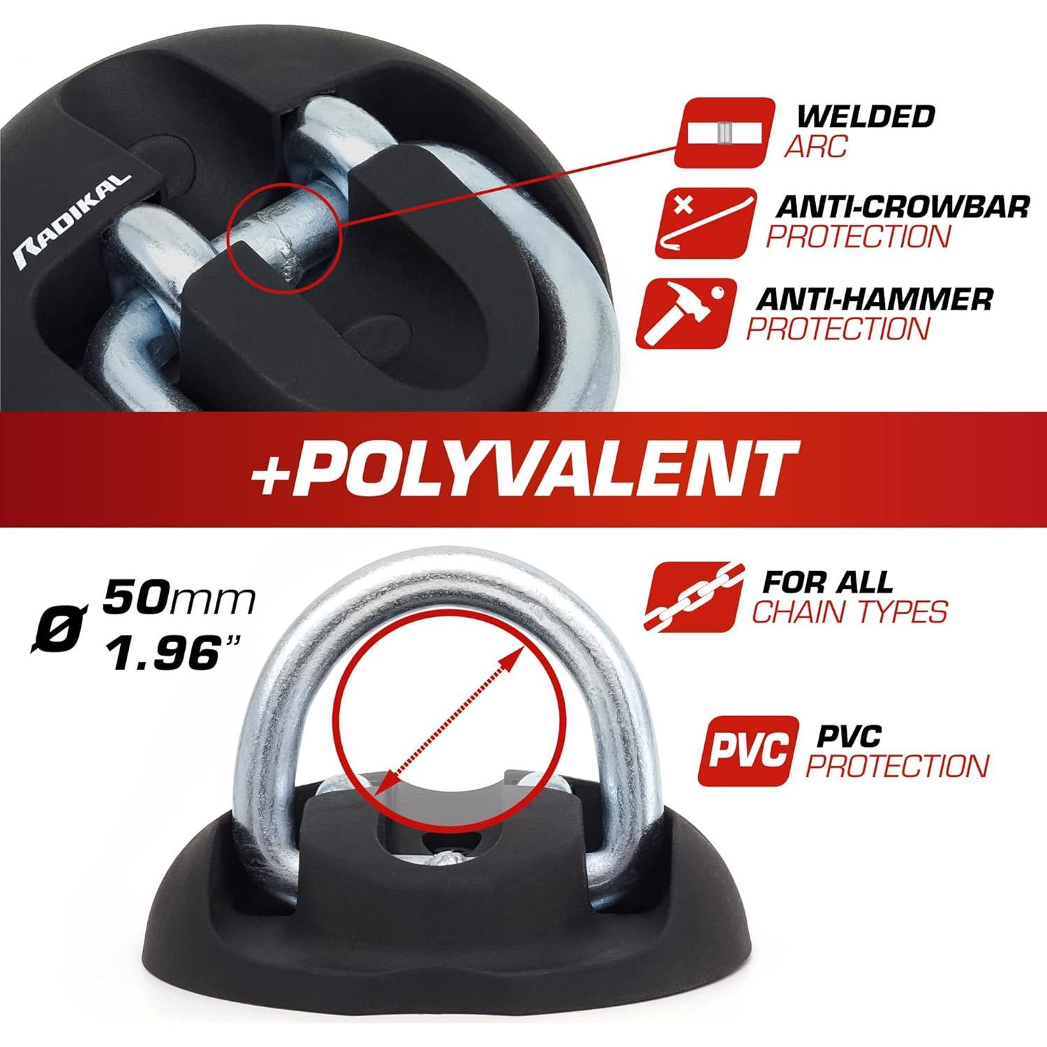 Ancla de Seguridad RADIKAL RK54 Plegable 35.56 cm Acero