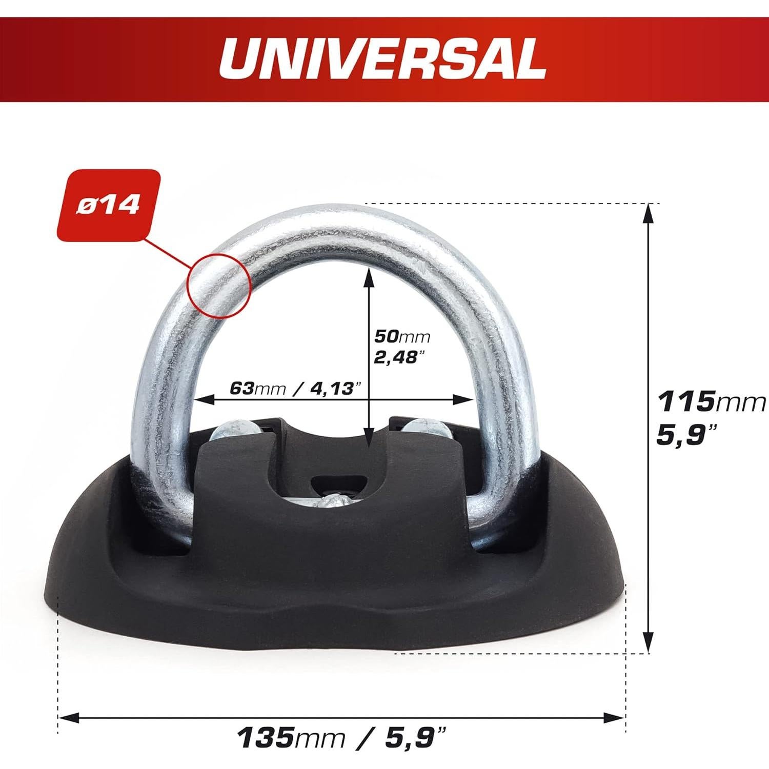 Ancla de Seguridad RADIKAL RK54 Plegable 35.56 cm Acero