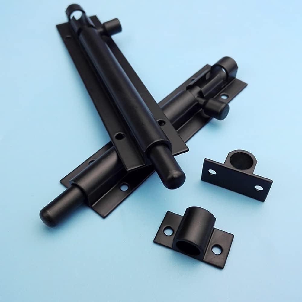 Paquete de 2 Cerraduras de Pestillo de Barril 75mm Aluminio Negra