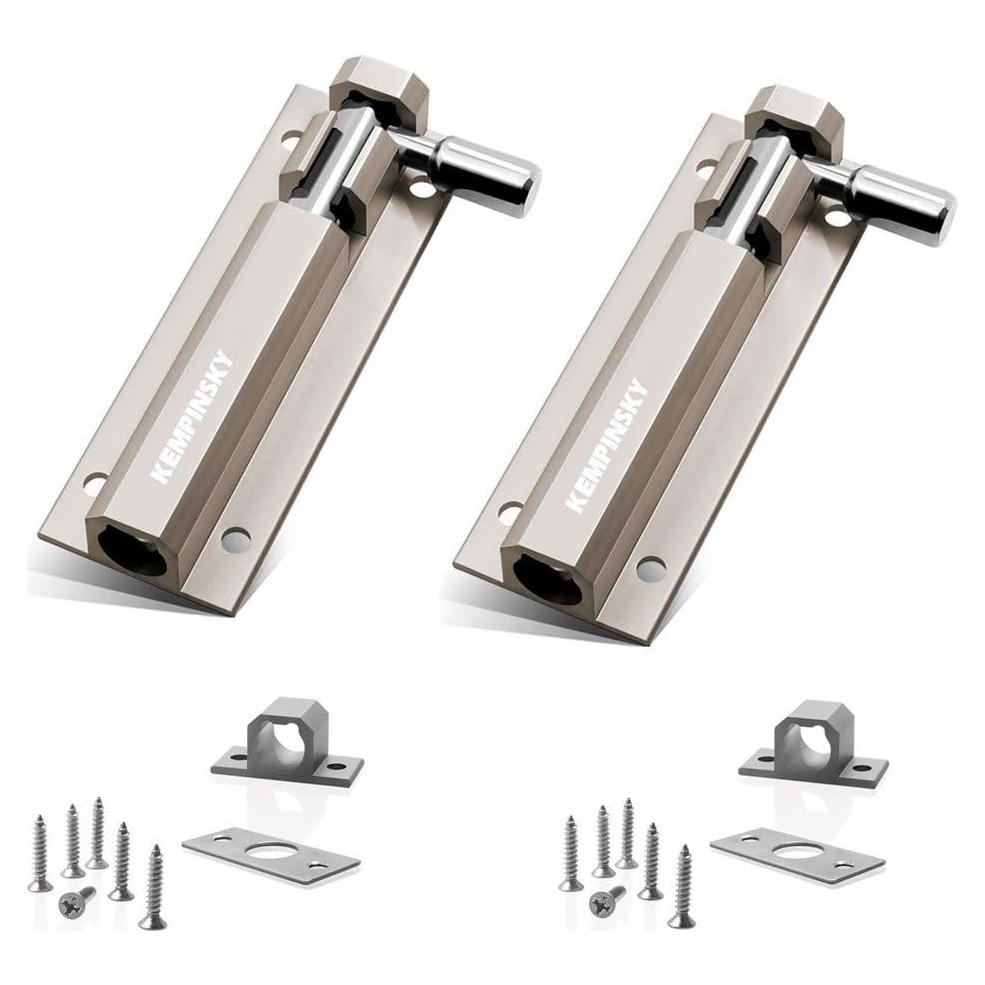 Cerradura Deslizante de Seguridad Enertai 7.49 cm Aluminio Níquel