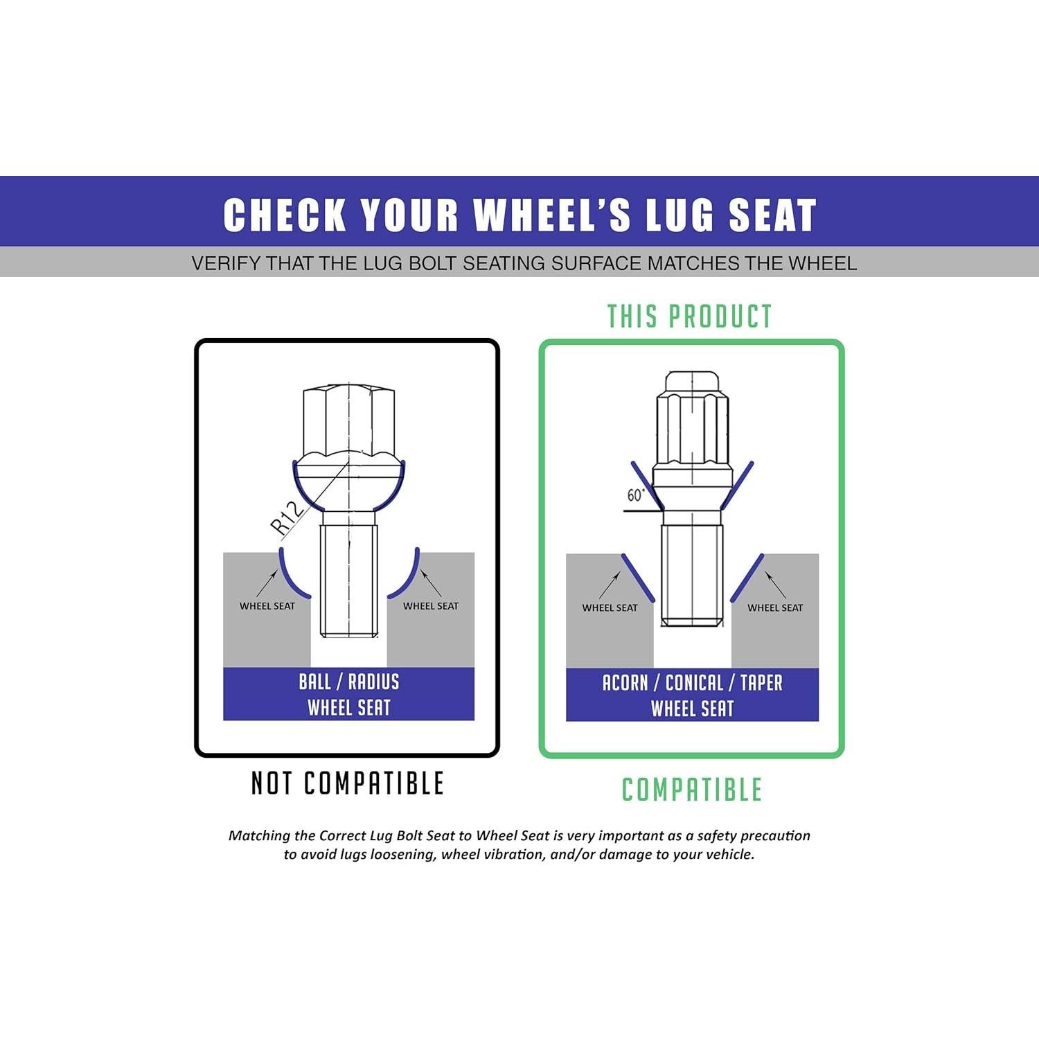 Juego de 20 Tornillos de Rueda M12x1.5 Cromo 24mm con Llave
