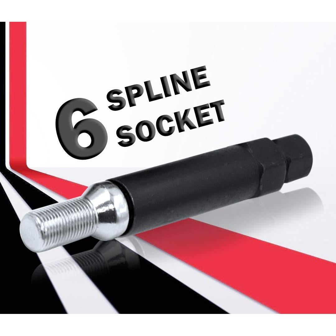 Juego de 20 Tornillos de Rueda M12x1.5 Cromo 24mm con Llave