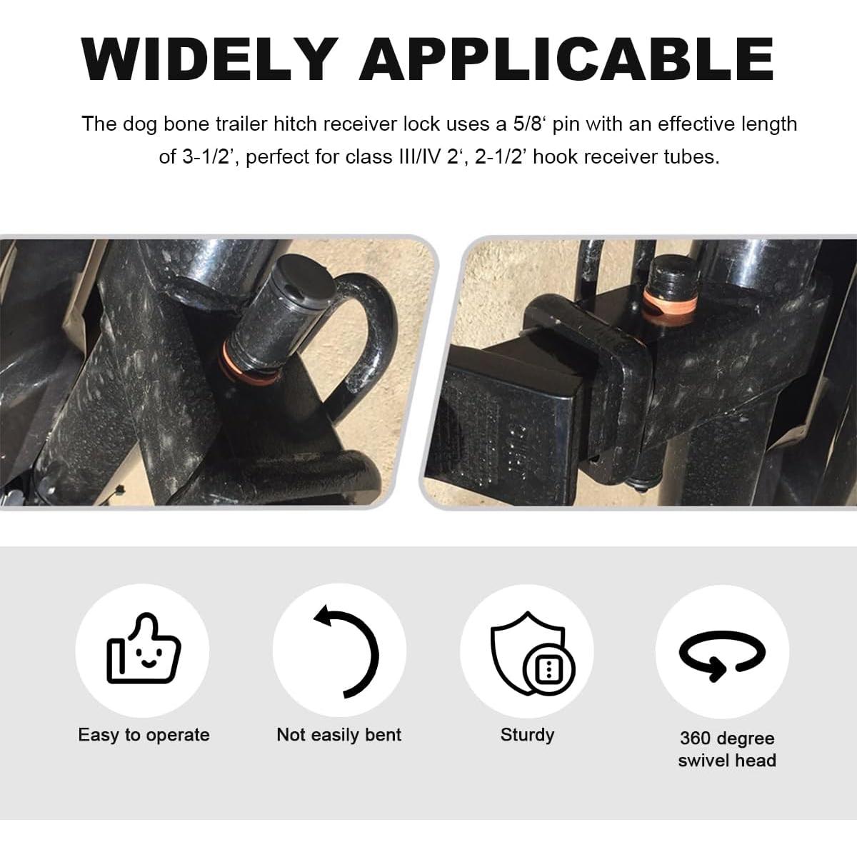 Cerrojo de Pasador ZNDAW para Receptor de Enganche 1.59 cm