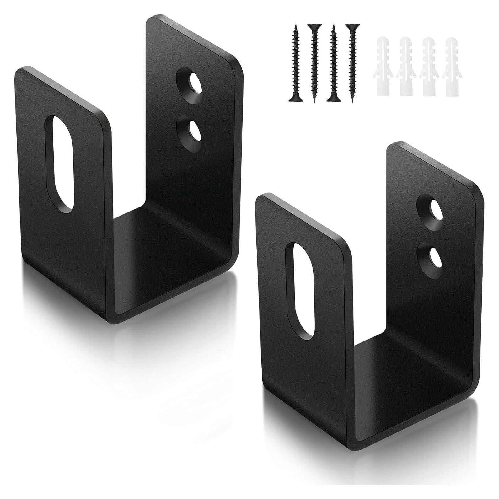 Soporte de Seguridad para Puerta Hotop 4 Piezas Negro