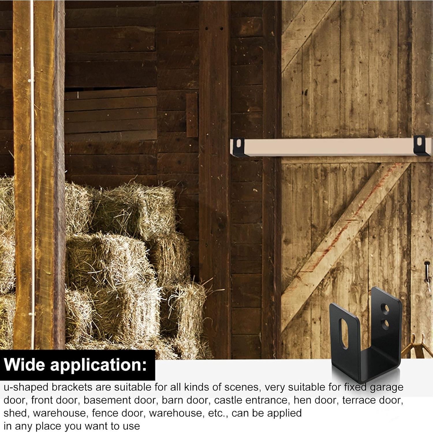 Soporte de Seguridad para Puerta Hotop 4 Piezas Negro