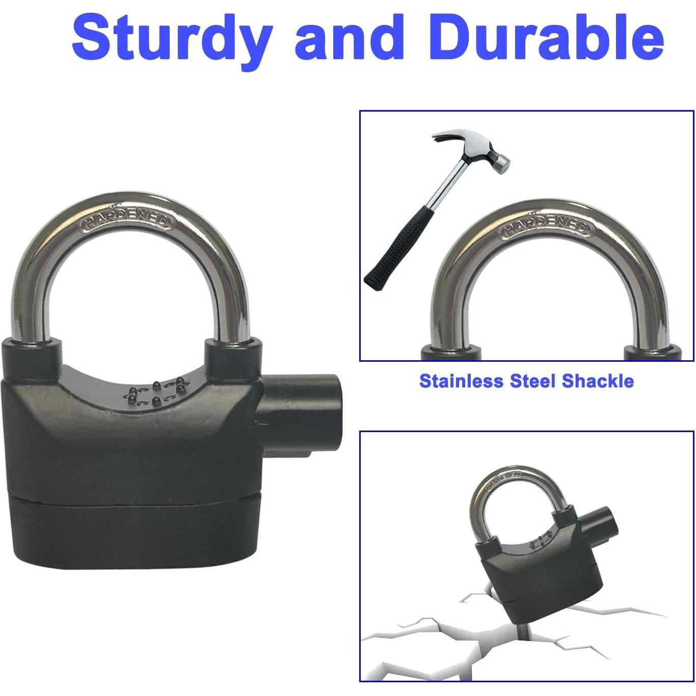 Candado de Alarma Lianshi 110dBA Antirrobo 2 Piezas