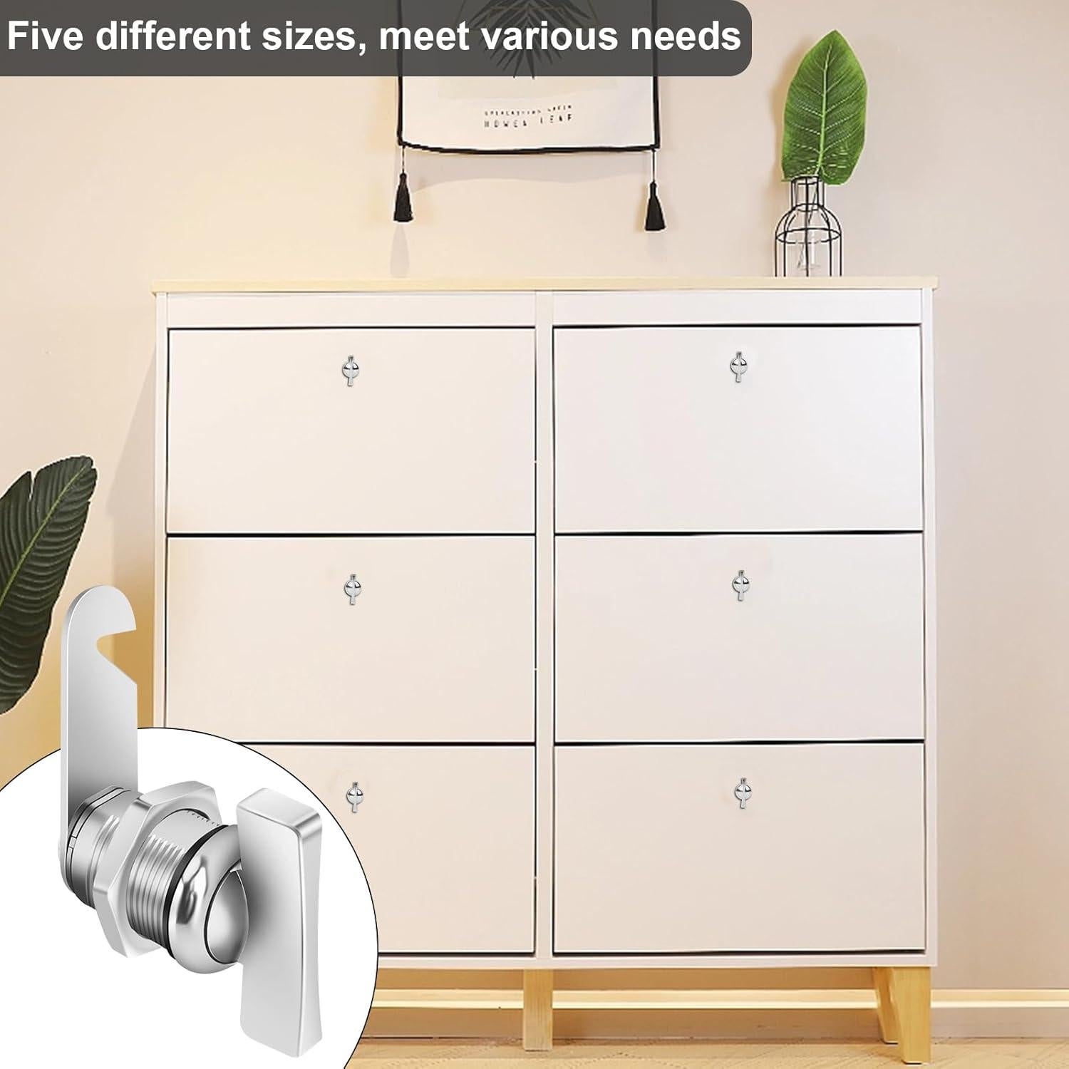 Cerraduras de Palanca Sin Llave Sartatue 2 Pcs 35mm Plata