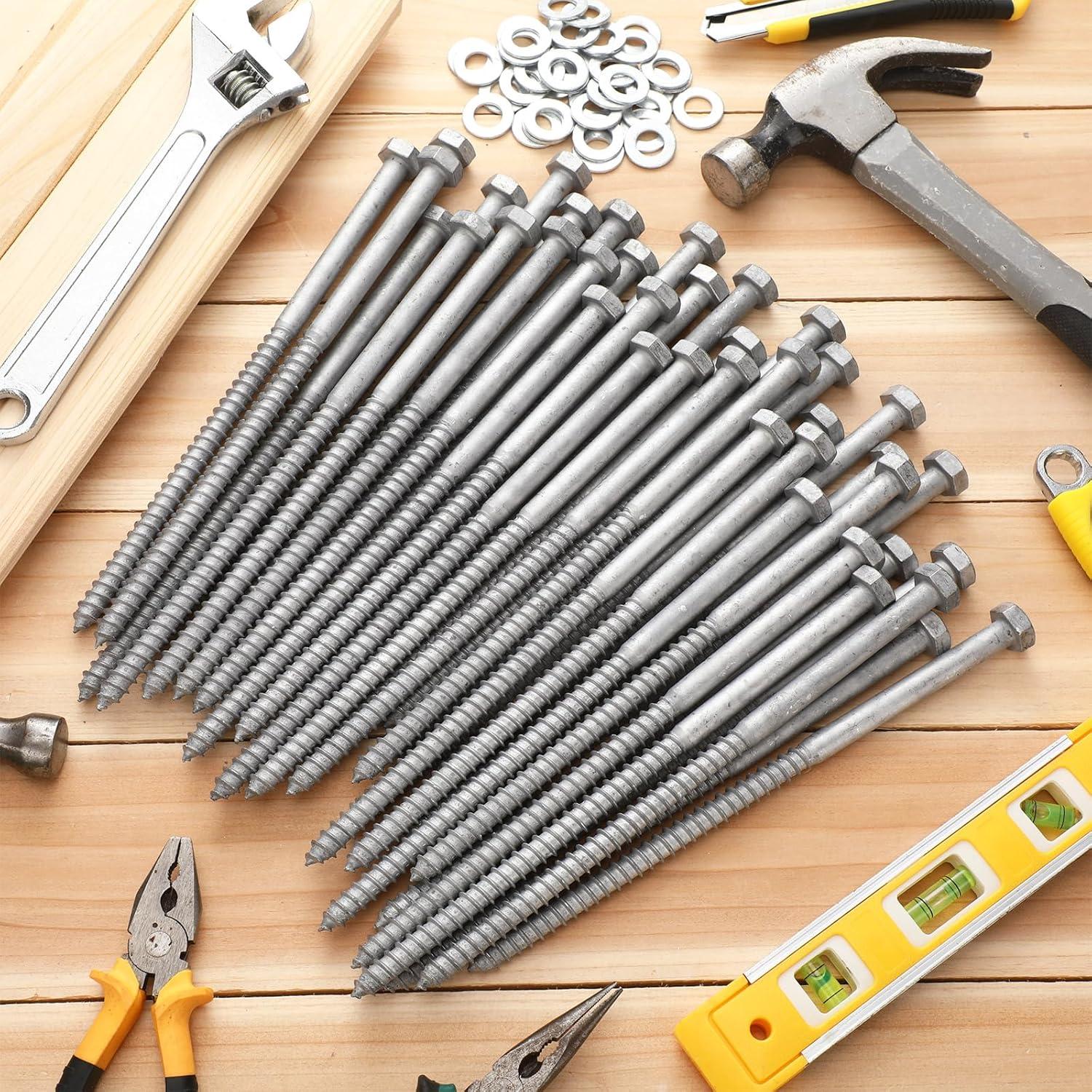 Tornillos de Anclaje Galvanizados Tandefio 40 Pack 1.27 cm x 25.4 cm