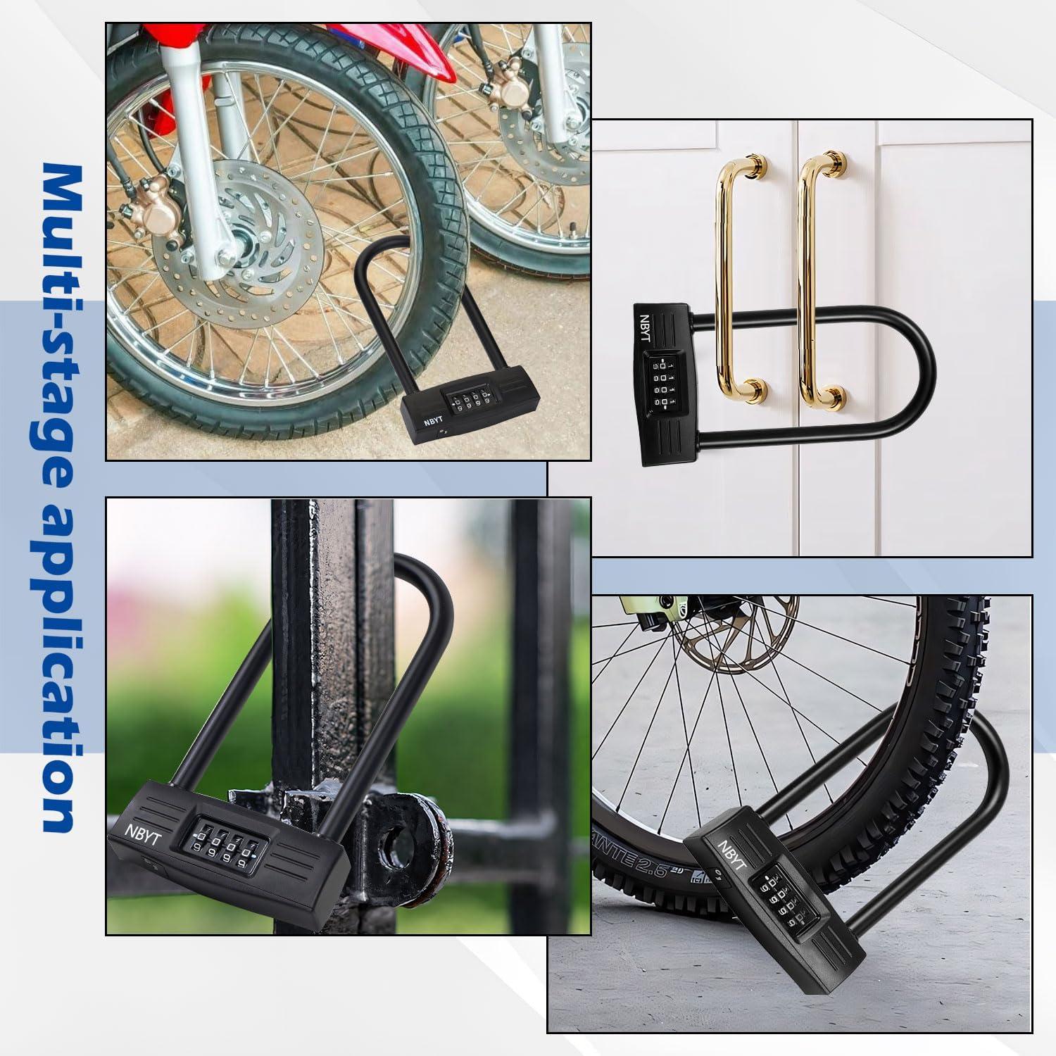 Candado U Combinado Lawnize LA20708L Antirrobo para Bicicleta