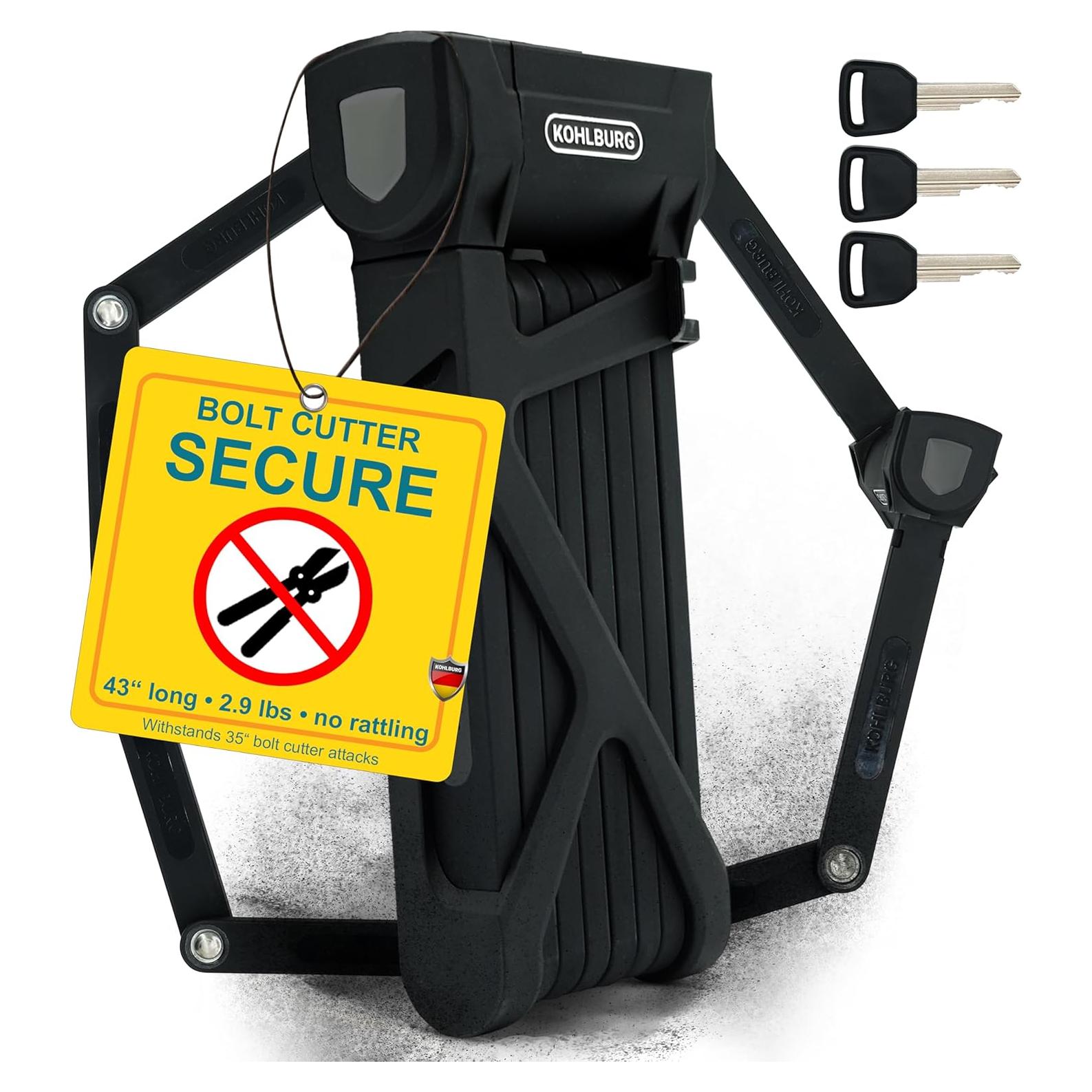 Candado Plegable KOHLBURG Roma 110cm Alta Seguridad Antirrobo
