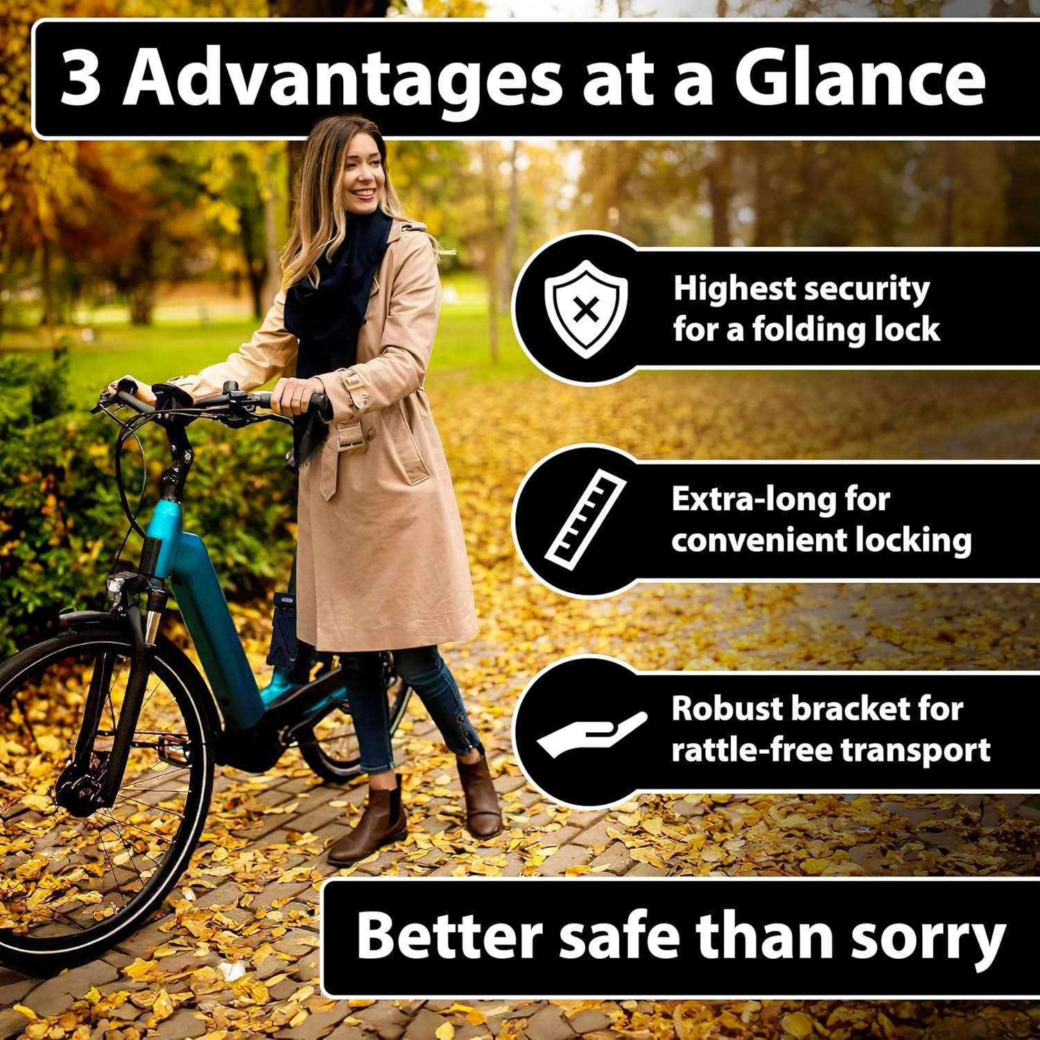 Candado Plegable KOHLBURG Roma 110cm Alta Seguridad Antirrobo